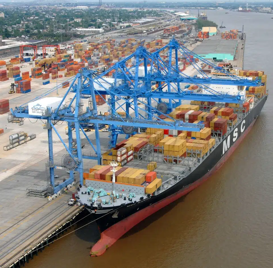 Port of New Orleans shipping barge